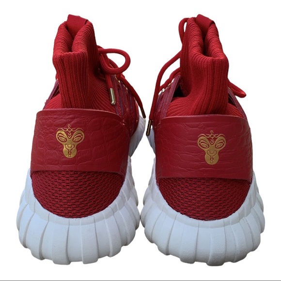Adidas Red & White Tubular Doom Chinese New Year Of The Monkey Sporty Sneakers main image 2